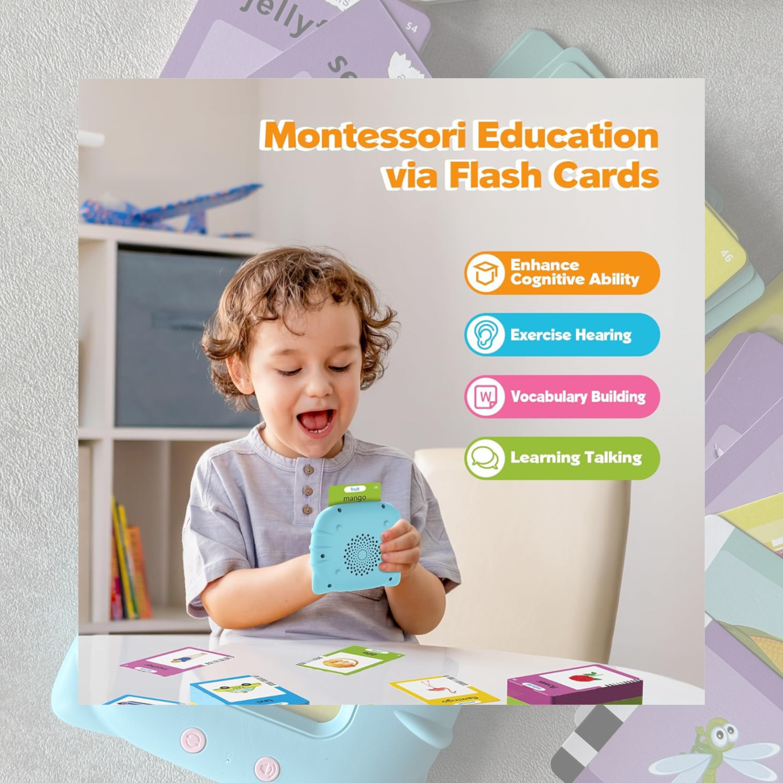 MINIMINDS™ Learning Flash Cards – 224 Words & Sounds for Toddlers | Fun Early Learning & Vocabulary Builder - MINIMINDS™ Learning Flash Cards